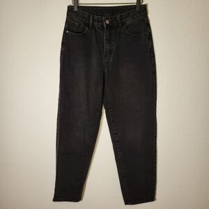 Shein Straight Leg Denim Jeans In Black size Medium Petite/4P (see measurements)